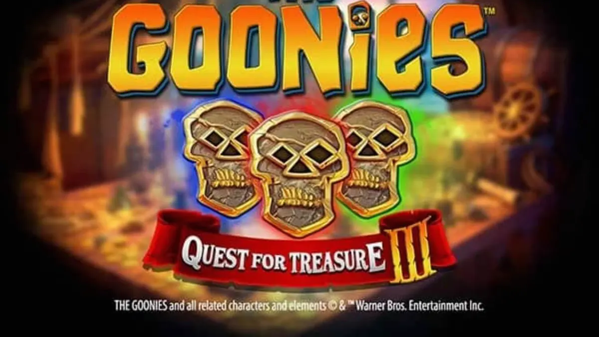 Tampilan visual slot The Goonies Quest for Treasure 3 dengan tema petualangan bajak laut